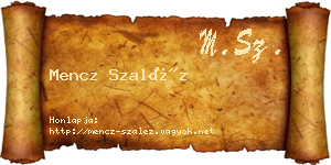 Mencz Szaléz névjegykártya